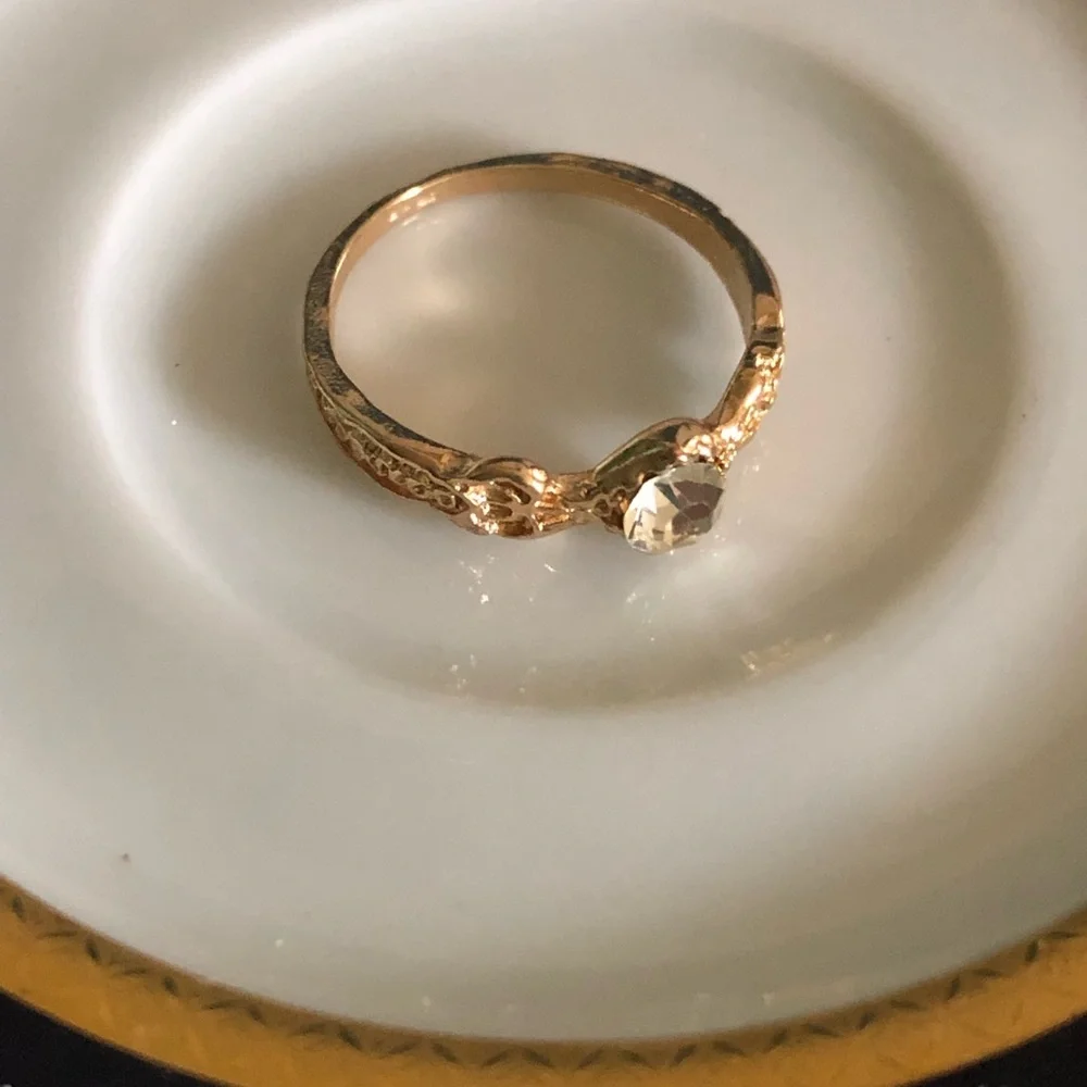 Minimalist Rhinestone Stacking Ring